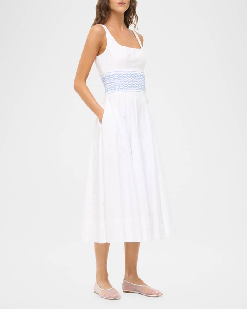 Rig Embroidered Cotton Midi Dress