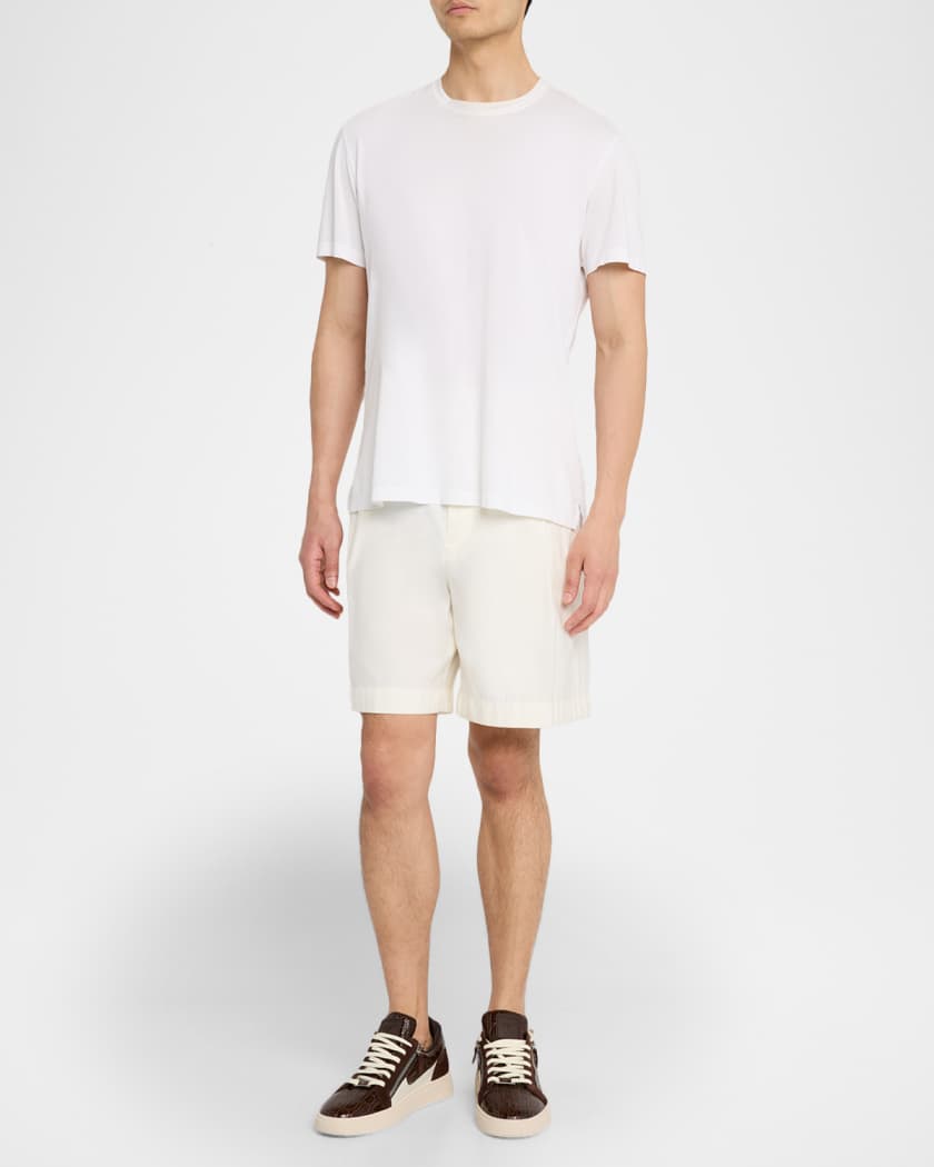 Men's Croc-Effect and Suede Zip-Up Sneakers