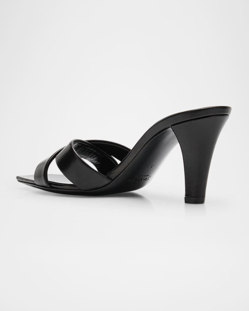 Jill Leather Crisscross Mule Sandals