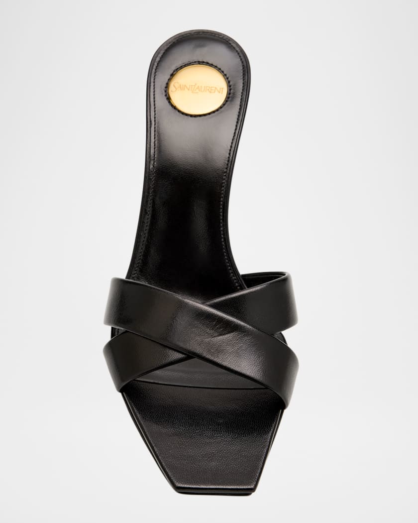 Jill Leather Crisscross Mule Sandals