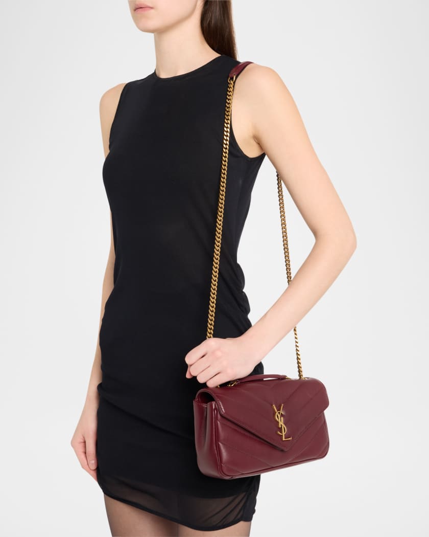 Loulou Small YSL Shoulder Bag in Quilted Leather 