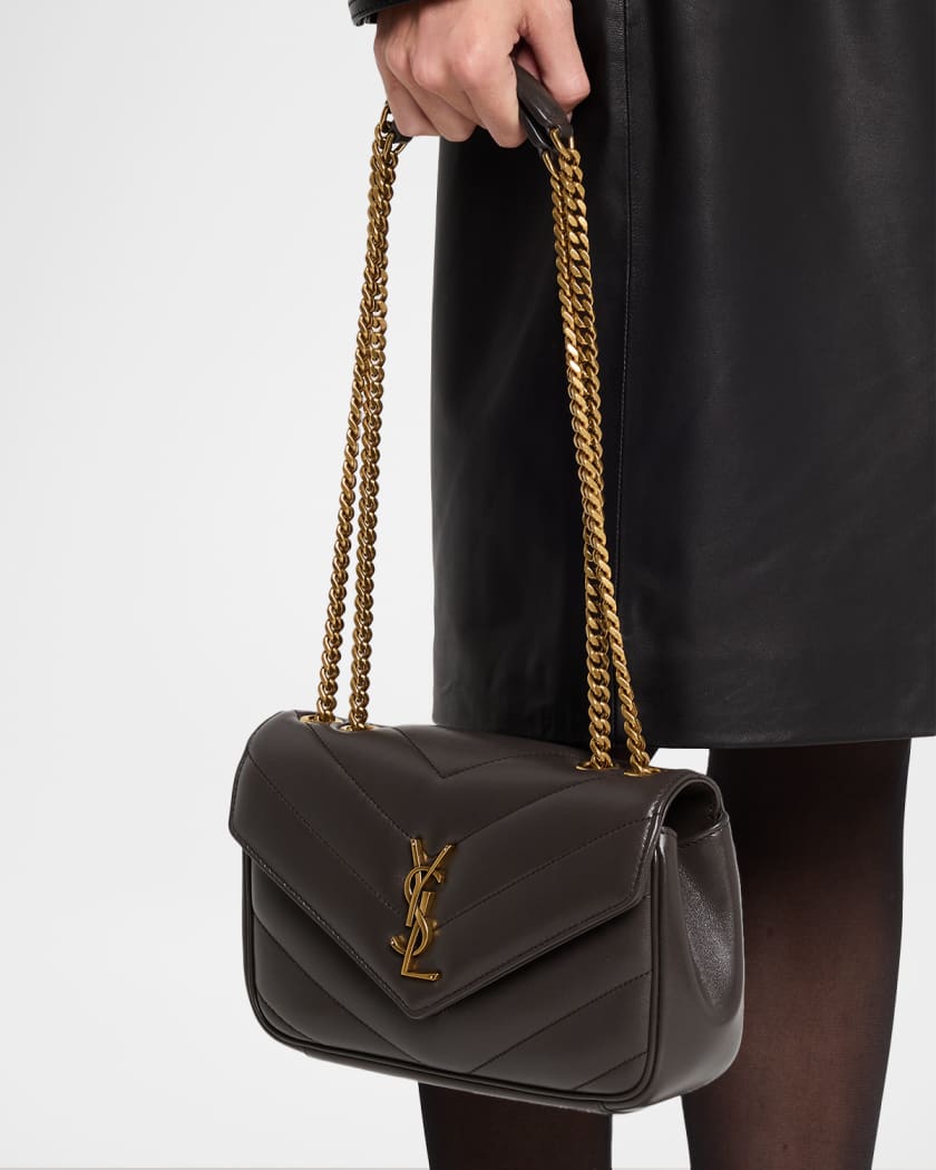Loulou Small YSL Shoulder Bag in Quilted Leather 
