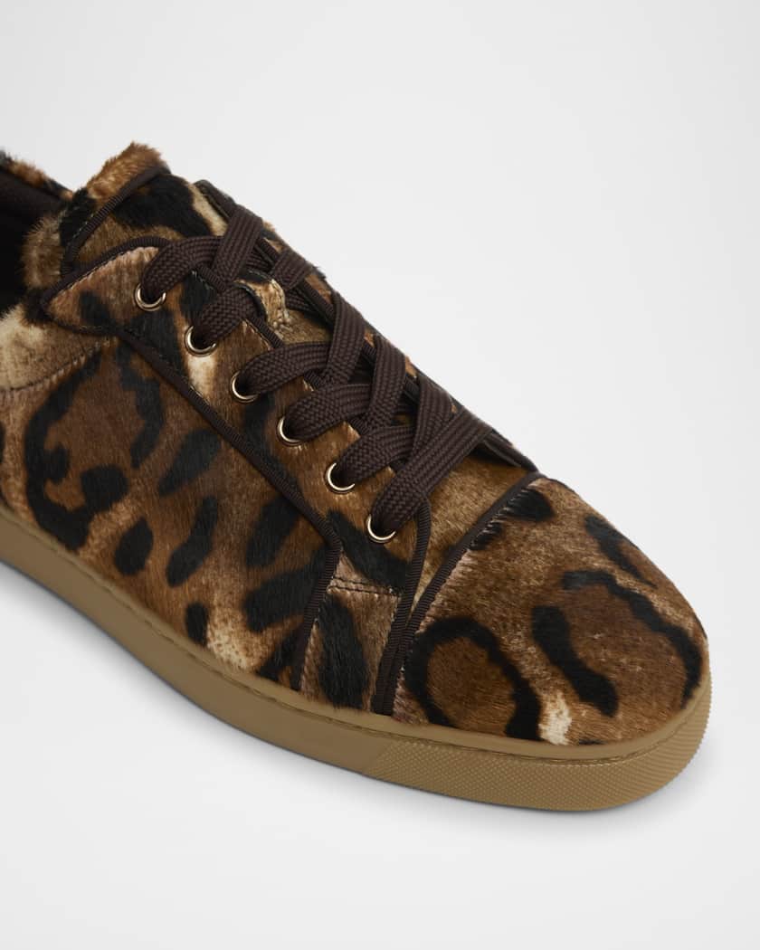 Men's Louis Junior Leopard-Effect Low-Top Sneakers