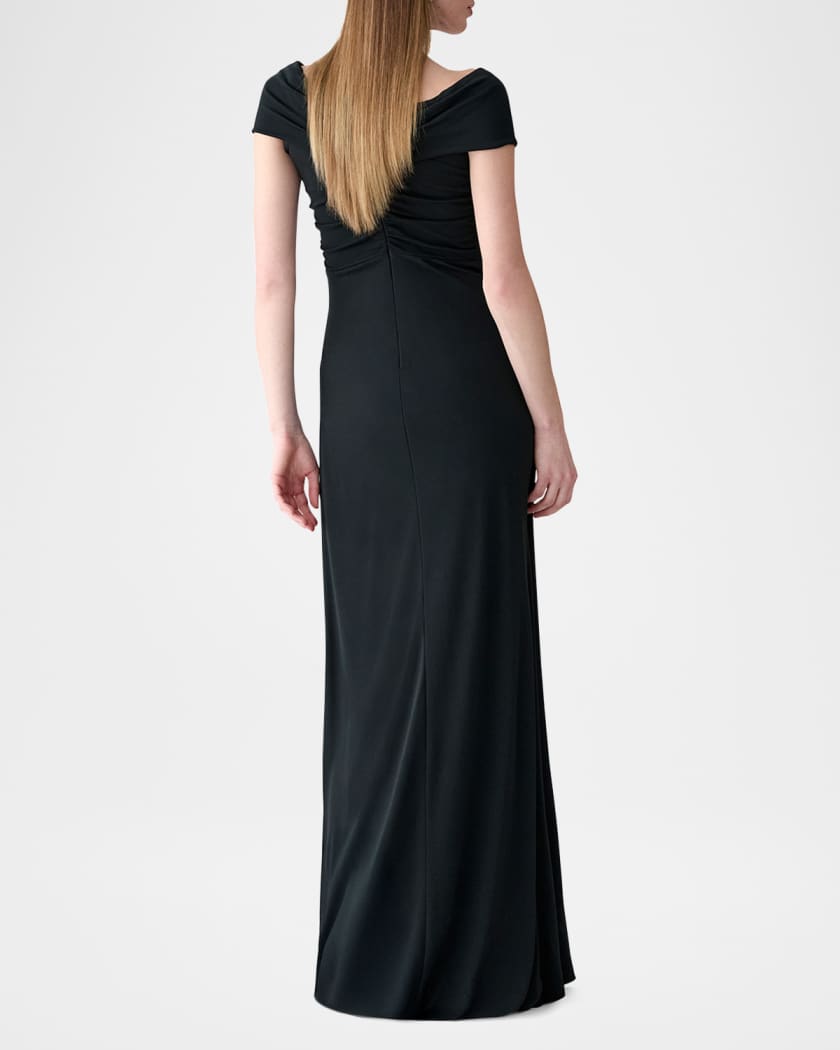 ワンピース Carolina Herrera 'Off-Shoulder Gown' dress CAROLINA HERRERA Off-the-shoulder draped crepe gown | NET-A