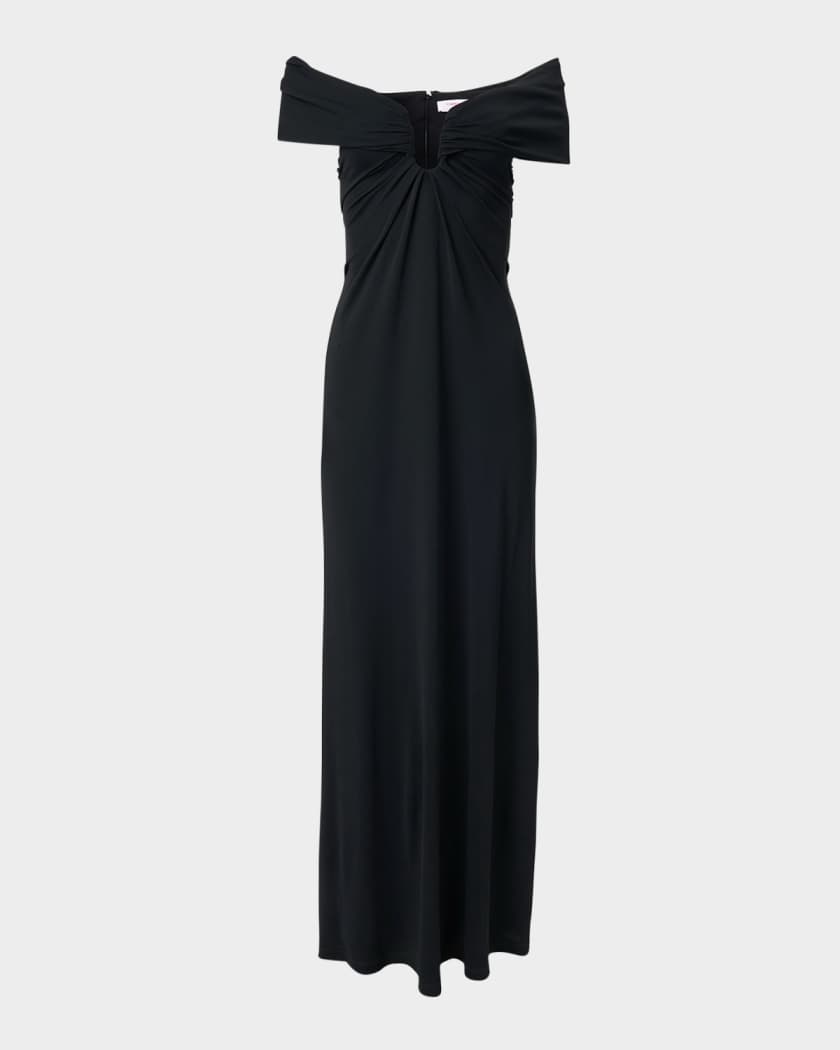 Carolina Herrera Off-The-Shoulder Ruched Gown | Neiman Marcus