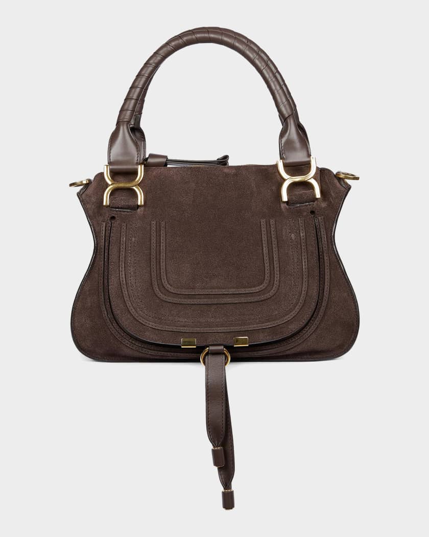 ゆき Chloe マーシー Chloe Marcie Double Carry Satchel in Calfskin Suede | Neiman Marcus