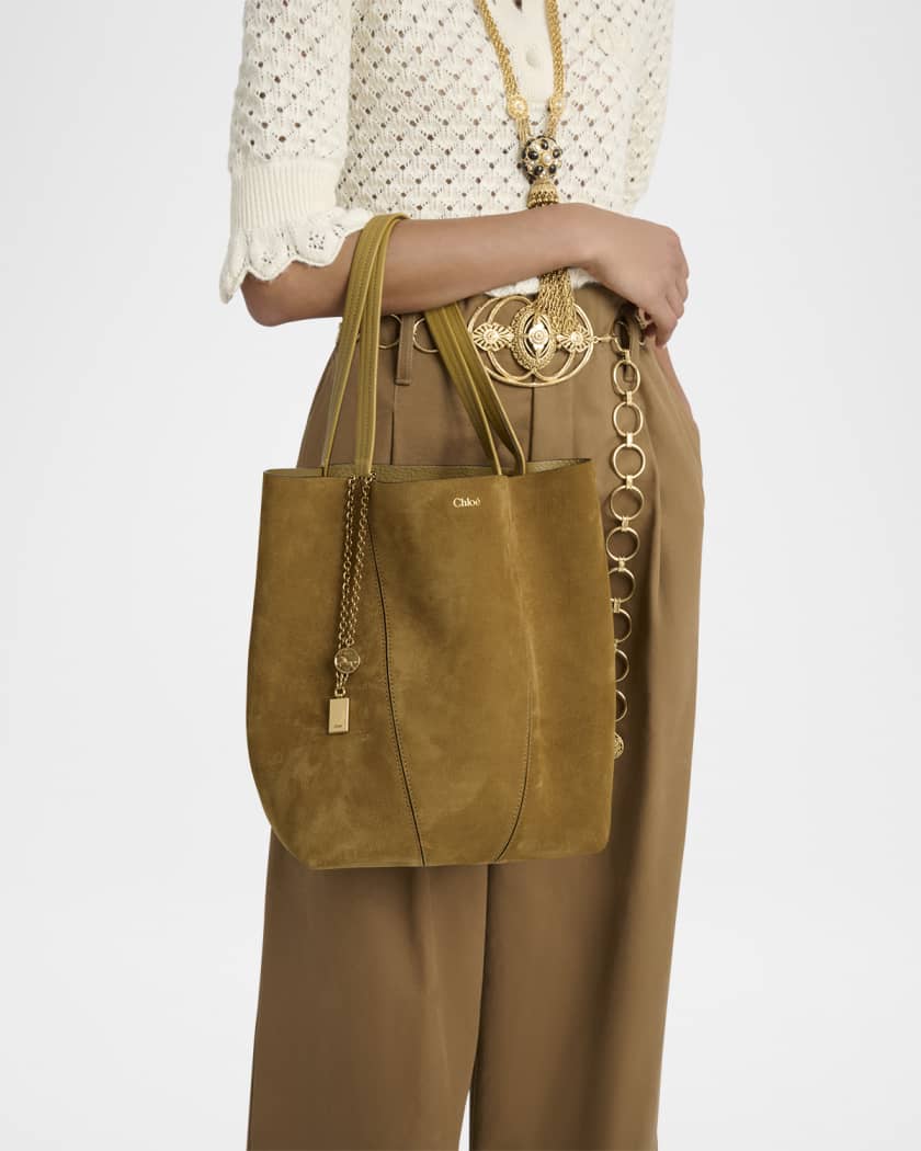 Spin Medium Tote Bag in Suede