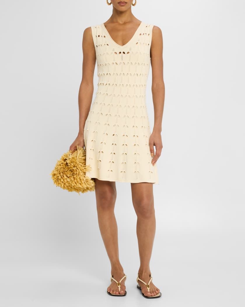 Rhiannon Sleeveless Pointelle Mini Dress