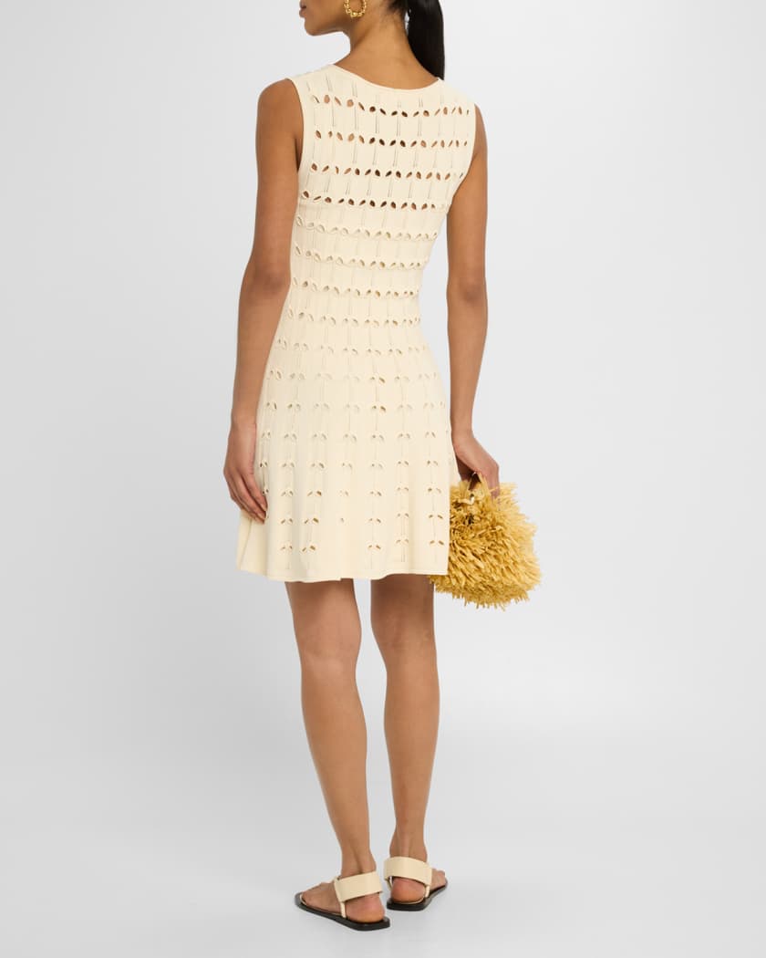Rhiannon Sleeveless Pointelle Mini Dress