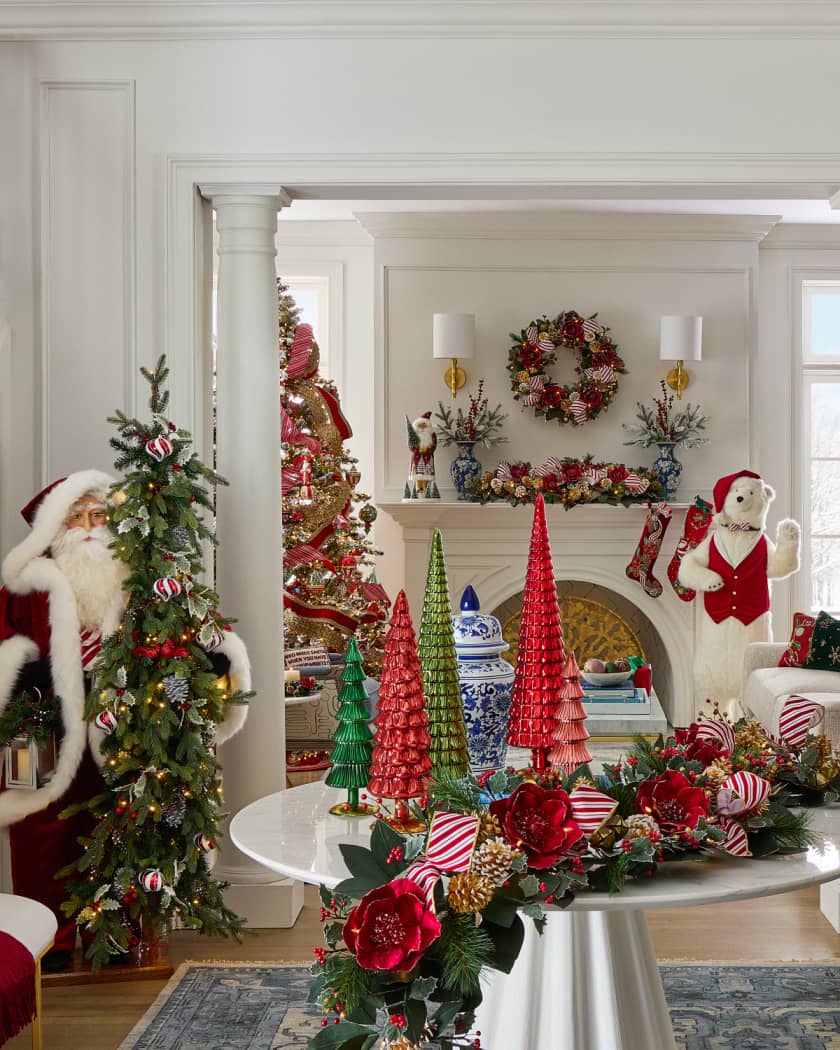 Peppermint Cheer White Trio Tree, 72"