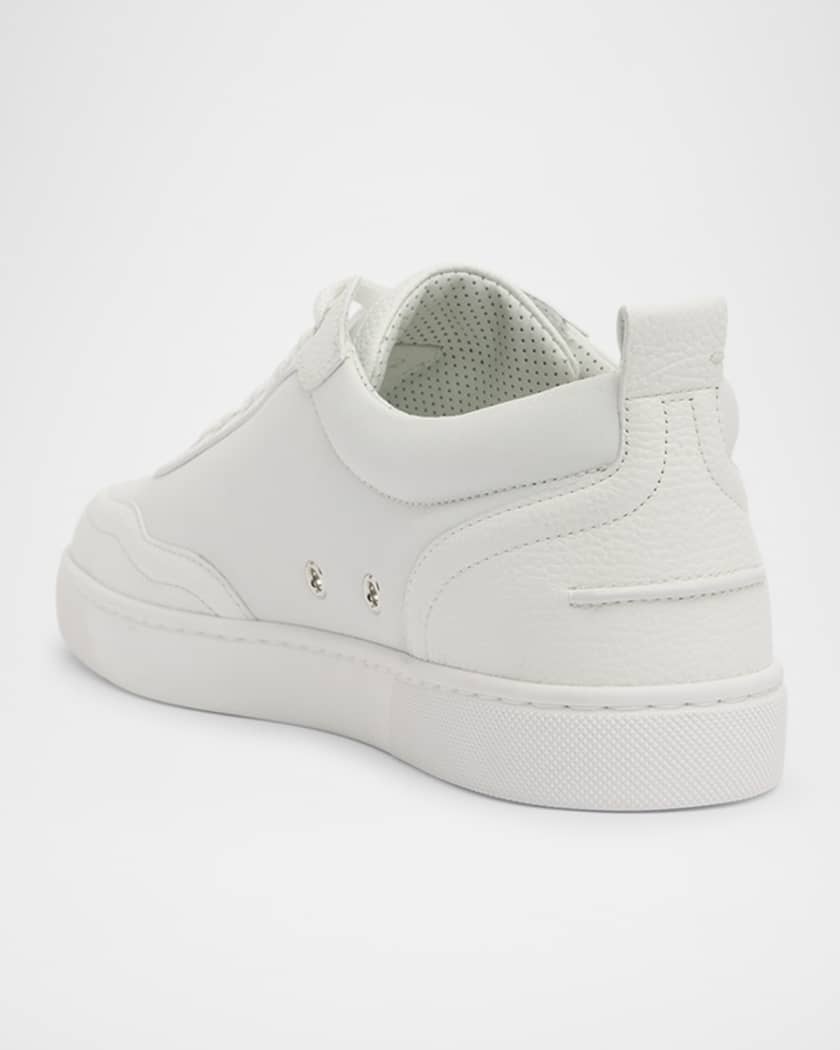 Men's Retero Grained Leather Low-Top Sneakers 