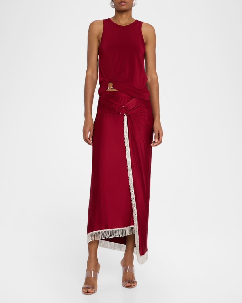 Gathered O-Ring Tank Top