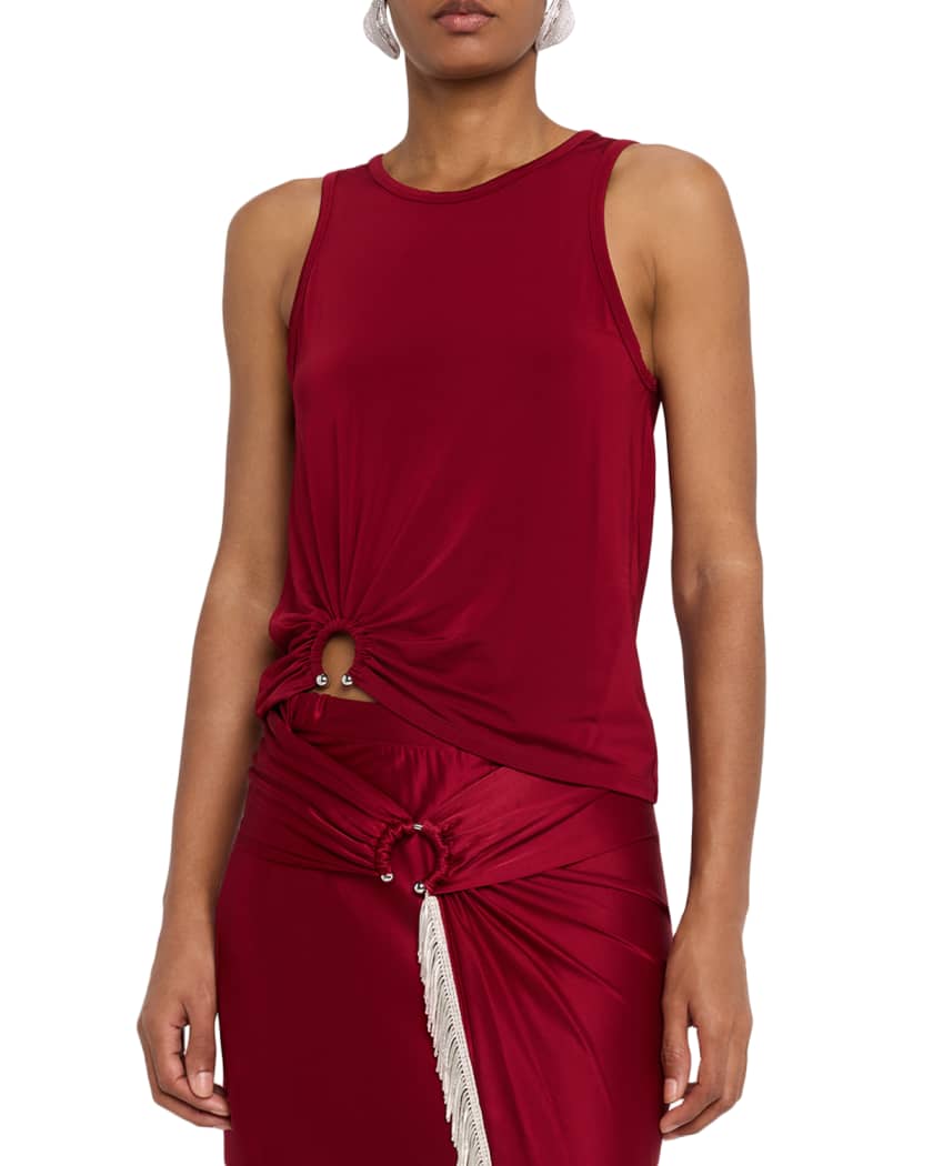 Gathered O-Ring Tank Top
