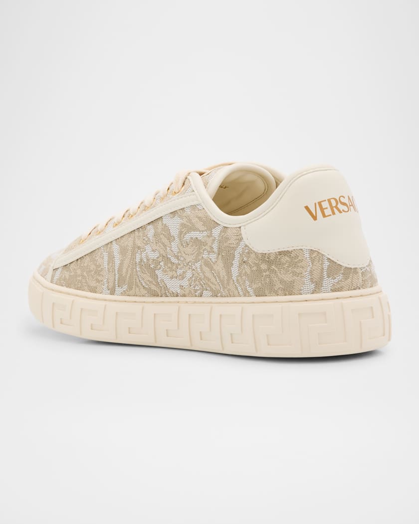 La Greca Embroidered Low-Top Sneakers
