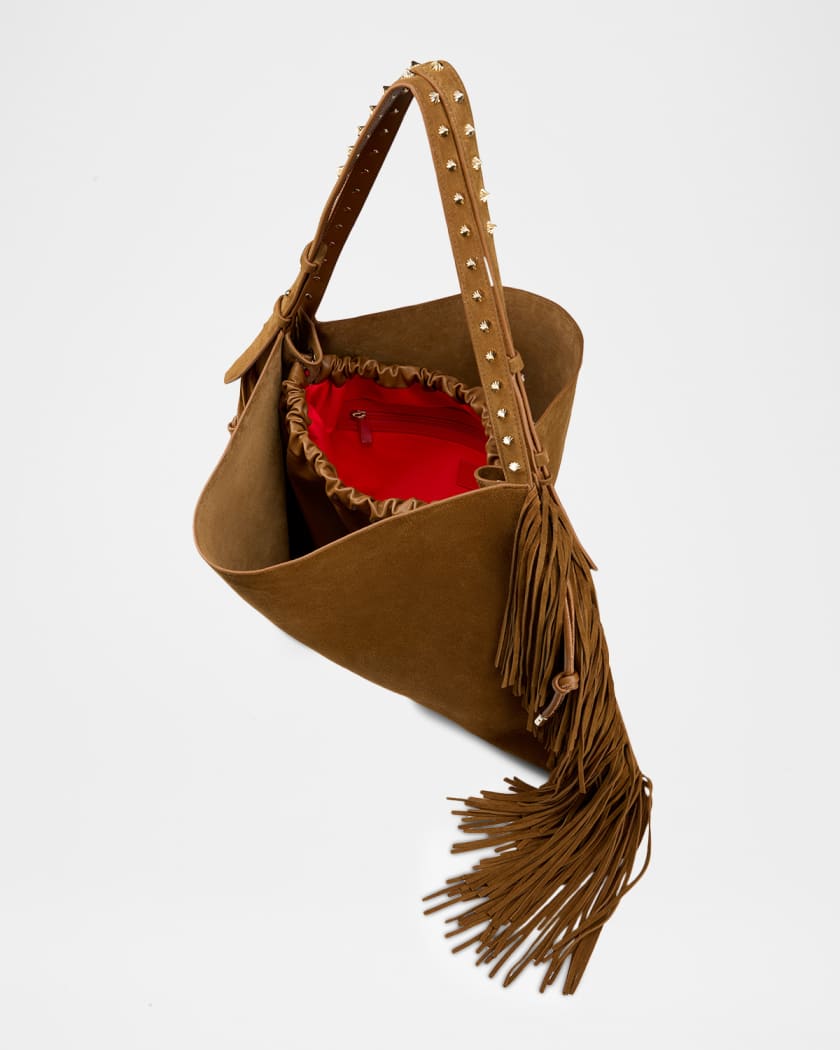 トートバッグ Christian Louboutin Brown Suede Baggy Tote Bag Christian Louboutin Baggy Tote Bag in Suede - Bergdorf Goodman