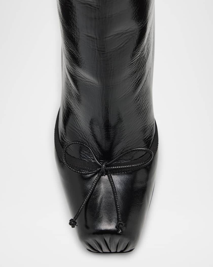 Cassia Nodo Botta Leather Red Sole Knee Boots