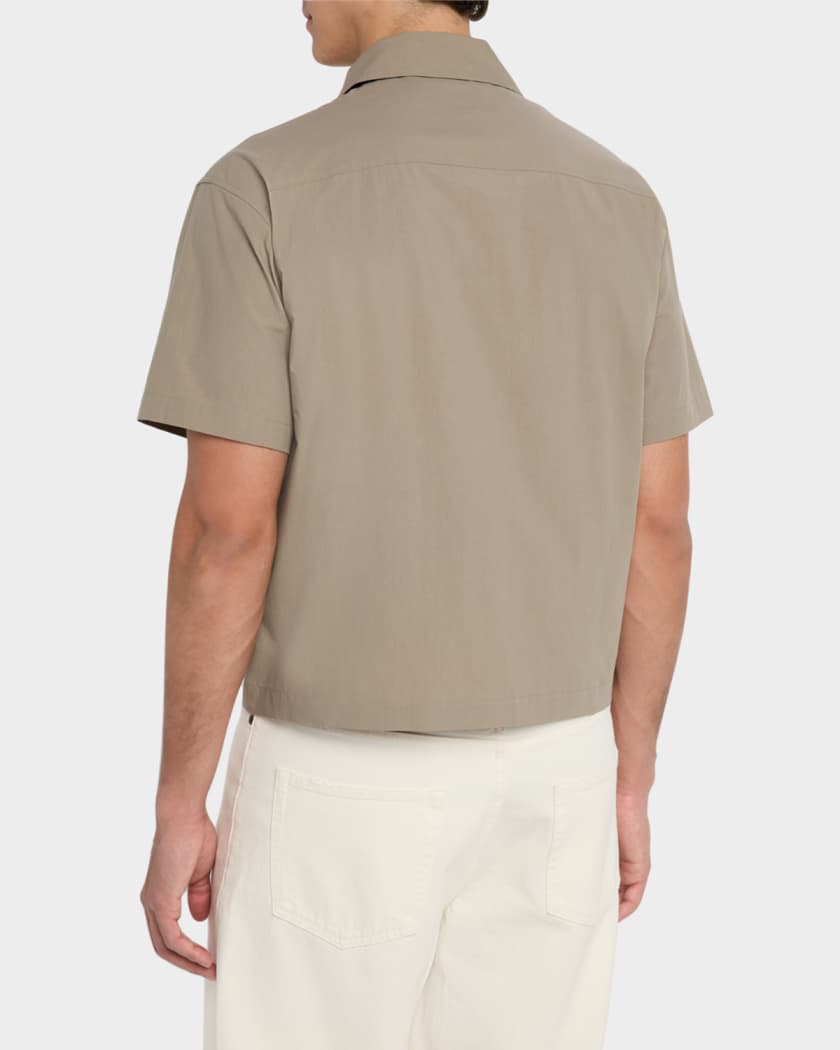 Men's Light Poplin Zip Shirt