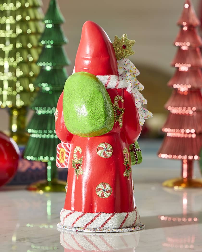 Candy Cane Santa with Gifts