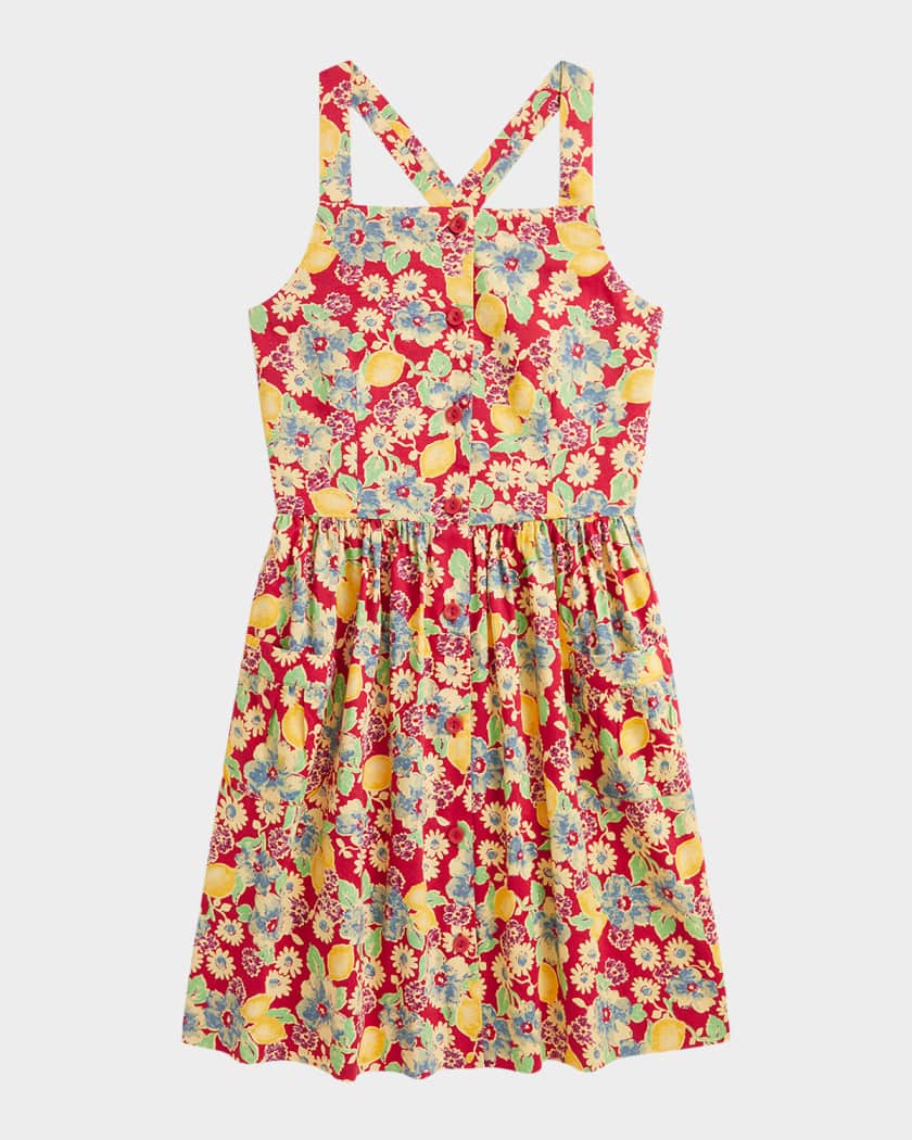 高質 Slub Girl's Cotton Marcus Neiman | Dress Floral タオル+バス用品