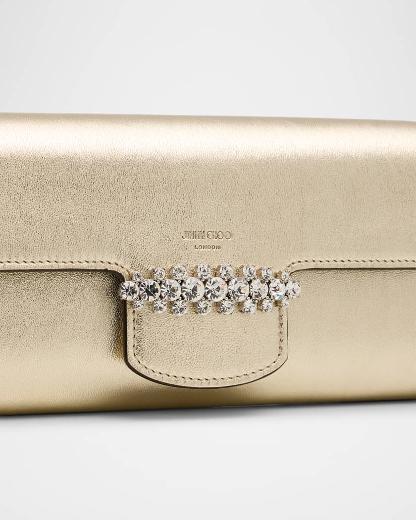 Bing Crystal Metallic Leather Wallet