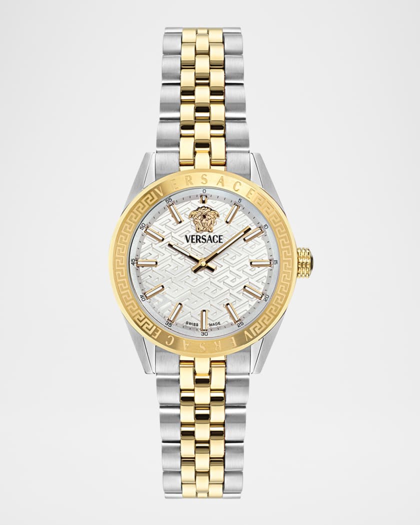 【SALE／37%OFF】 Bracelet Tone Two 36mm V-Code Versace Watch Marcus Neiman | Clock