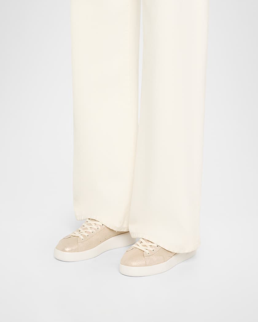 Purestar Shimmer Leather Low-Top Sneakers