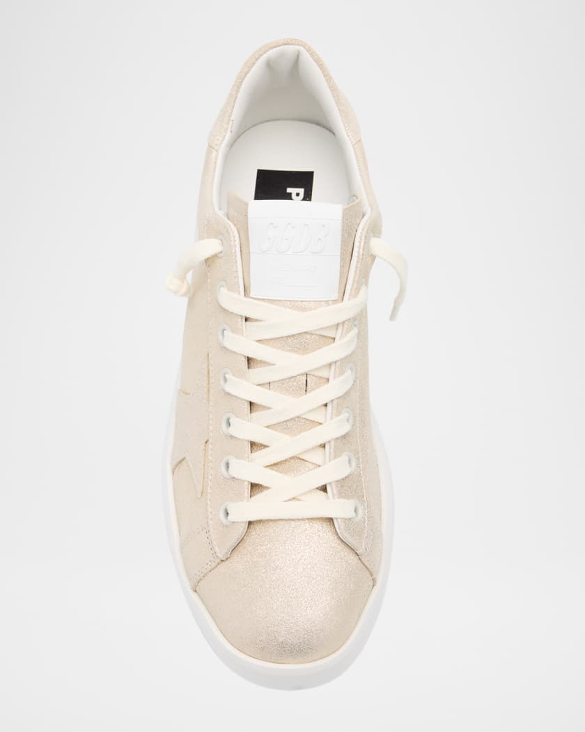 Purestar Shimmer Leather Low-Top Sneakers
