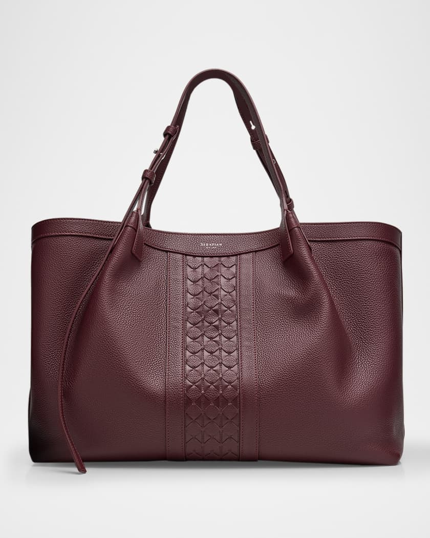 トートバッグ SERAPIAN SECRET SMALL TOTE BAG IN CACHEMIRE LEATHER SMALL SECRET TOTE BAG IN CACHEMIRE LEATHER AND MOSAICO