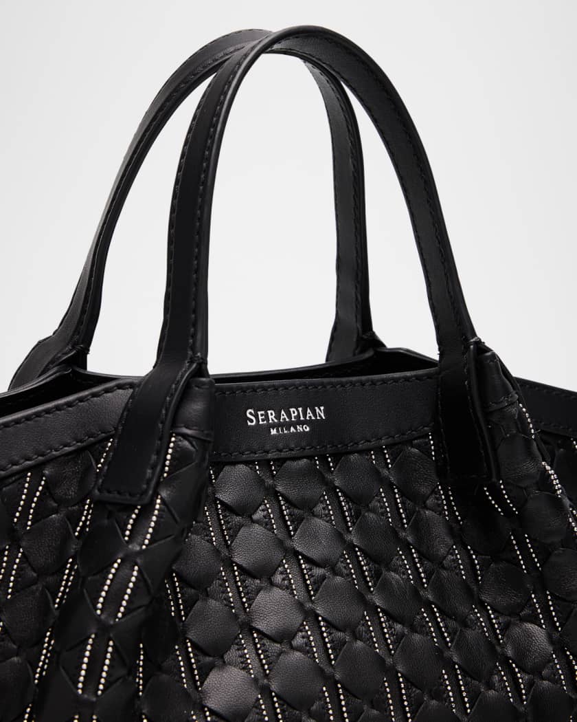 Serapian Mini Secret Mosaico Leather Microchain Tote Bag