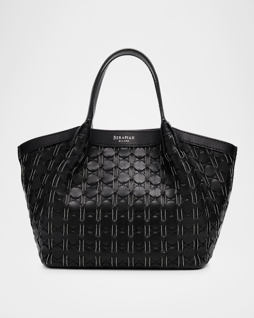 Serapian Mini Secret Mosaico Leather Microchain Tote Bag