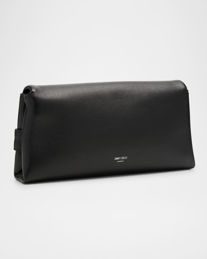 Kya Crystal-Embellished Leather Clutch Bag