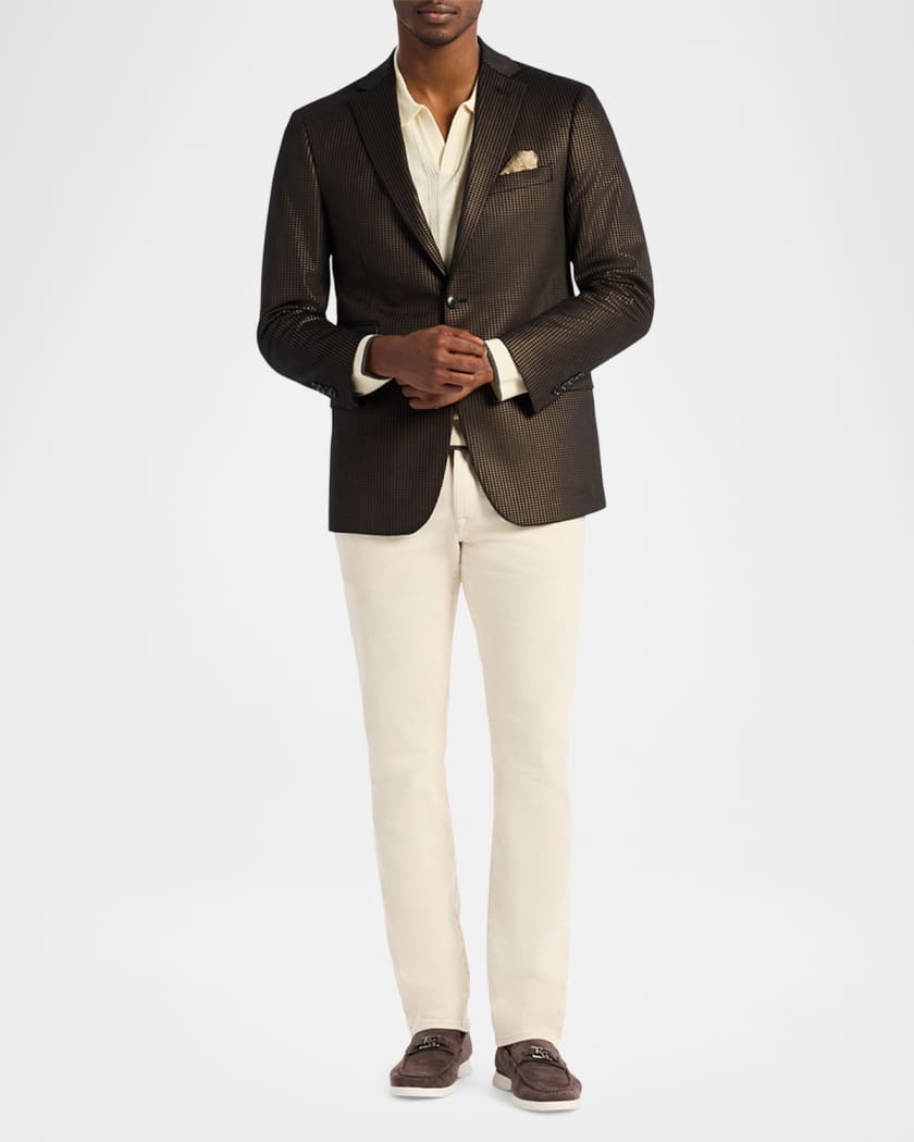 Men's Colden Houndstooth Single-Breasted Sport Coat