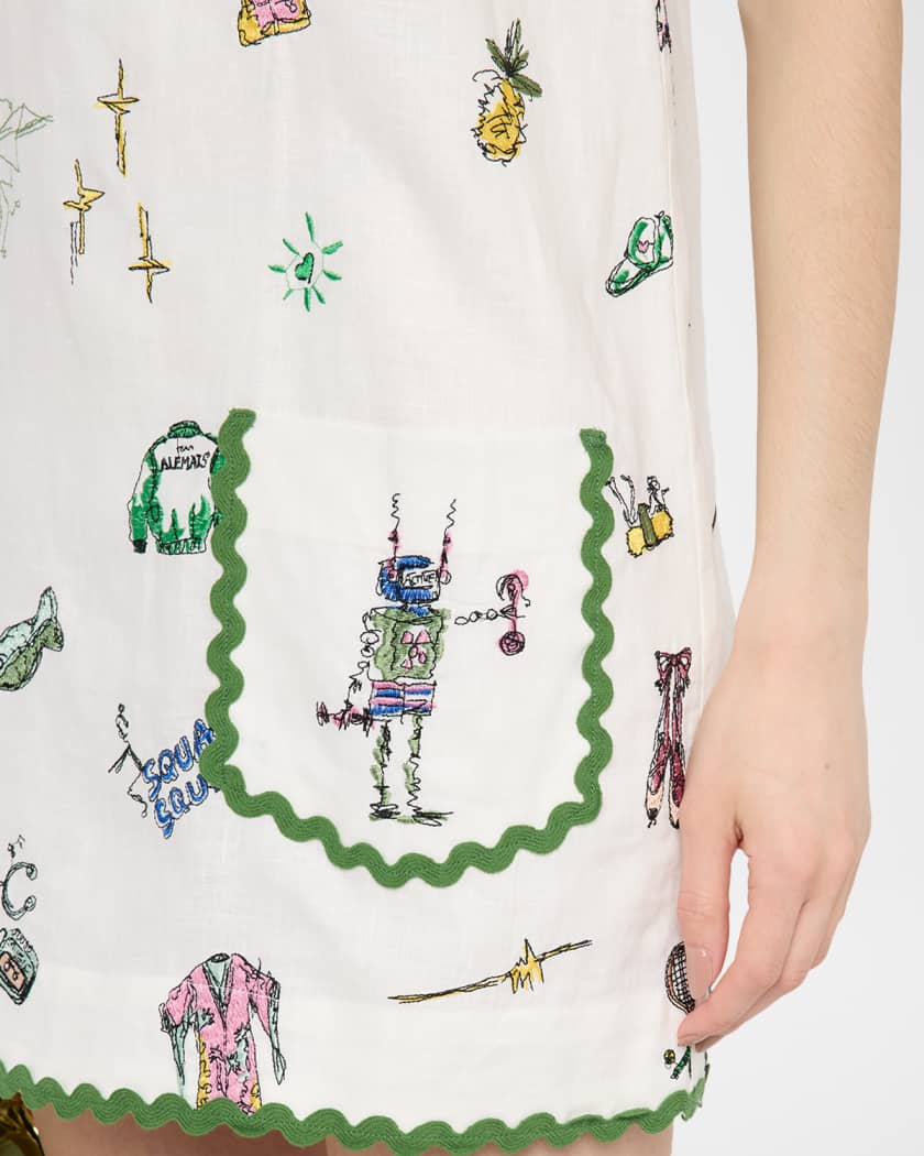 Play Embroidered Mini Dress