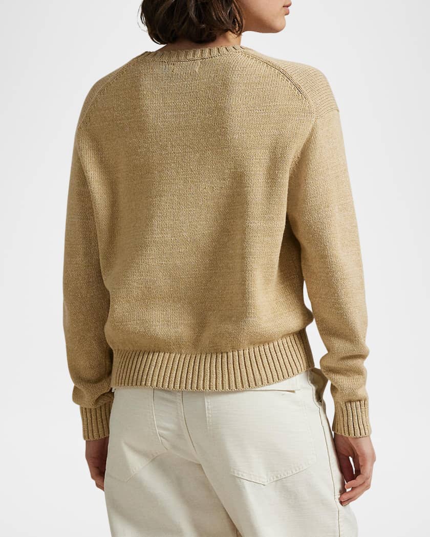 Polo Bear Cotton Crewneck Sweater