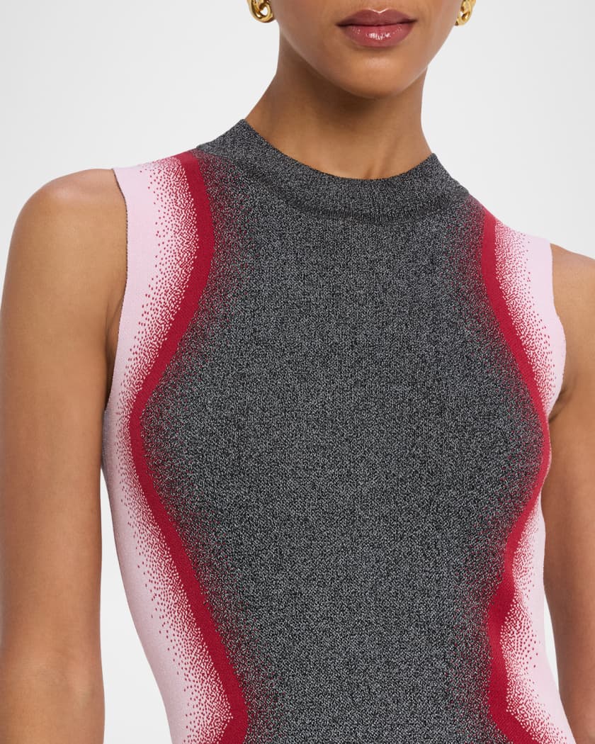 Hailey Reflective Wavy Asymmetric Dress