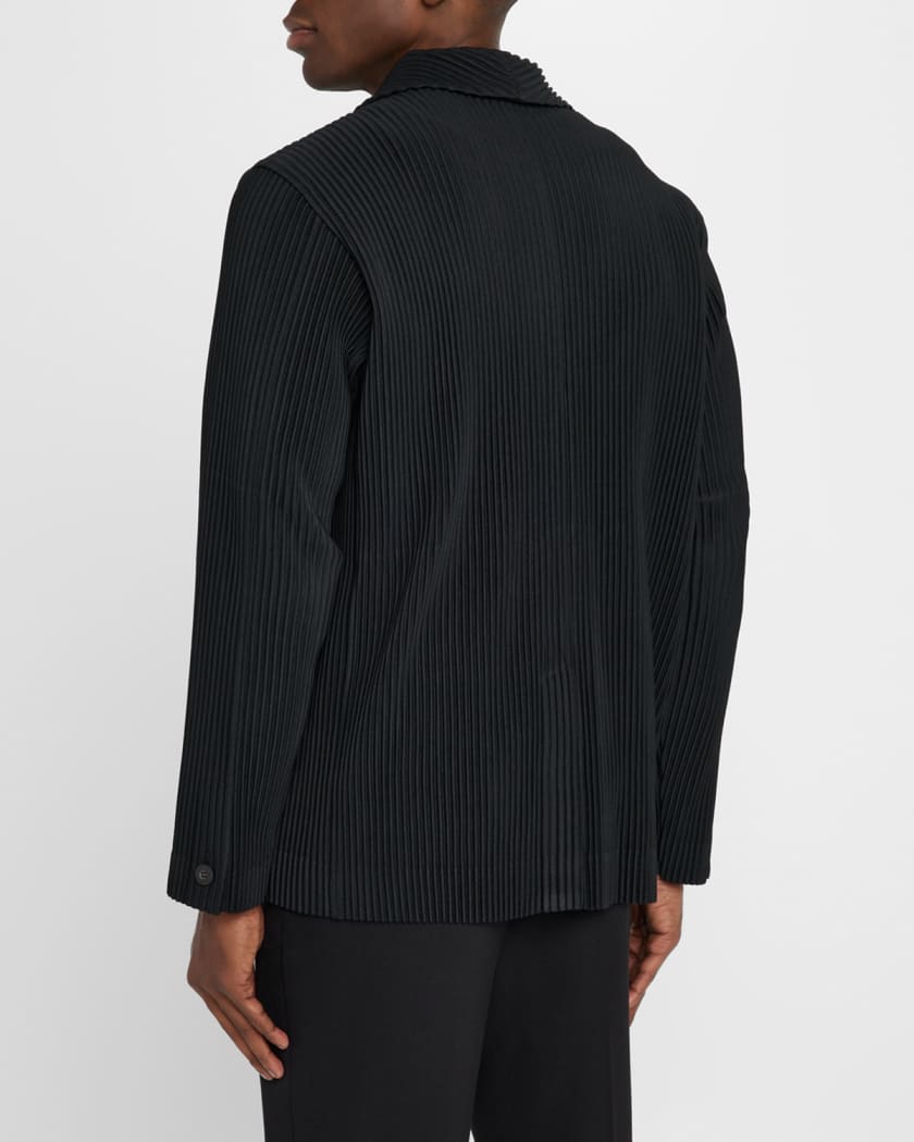 本当に信頼出来る商品 Homme Plisse Issey Miyake Men's Pleated Single-Breasted ジャケット・アウター