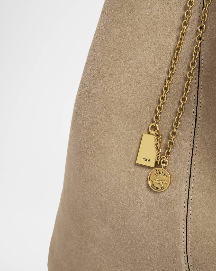 Spin Tote Bag in Suede
