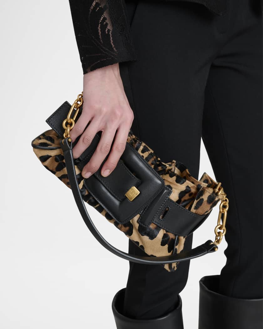 Anthem Mini Leopard Shoulder Bag in Calf Hair