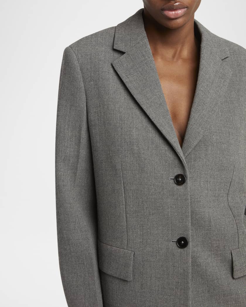 ジャケット Jil Sander SS24 Single-breasted blazer (J02BN0153J65005 341) Jil Sander Single-Breasted Tailor-Made Jacket | Neiman Marcus
