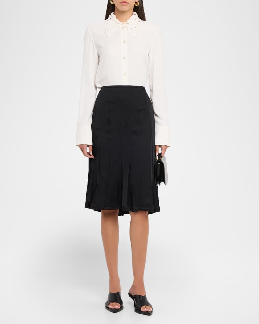 スカート JIL SANDER VISCOSE SKIRT Jil Sander Jil Sander Black Viscose Skirt Woman | luosophy