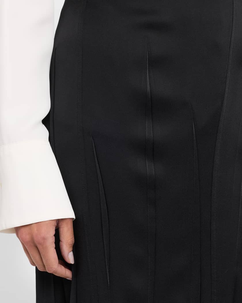 Jil Sander Fluid Raw-Edge Trimmed Skirt | Neiman Marcus