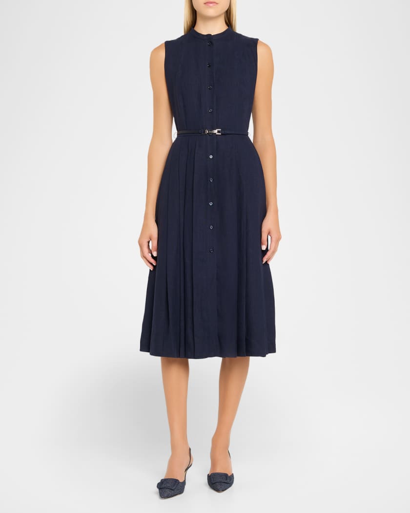 Maysli Chambray Buckle Slingback Pumps