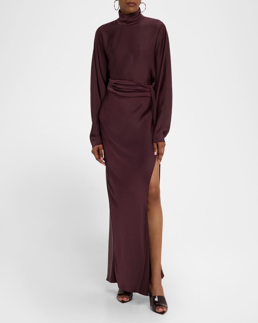Lightweight Satin Caftan Top