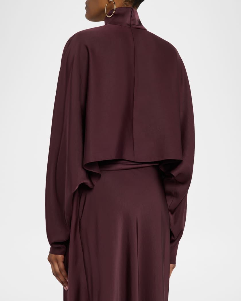Lightweight Satin Caftan Top