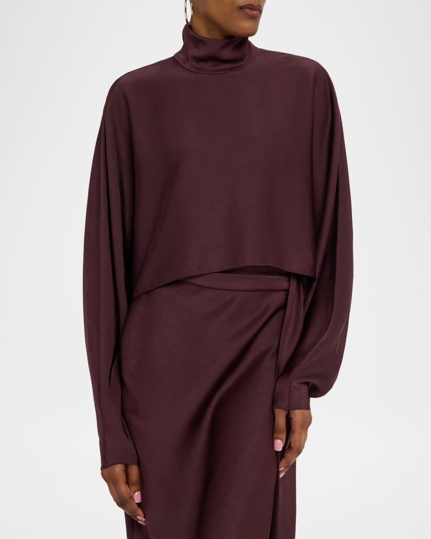 Lightweight Satin Caftan Top