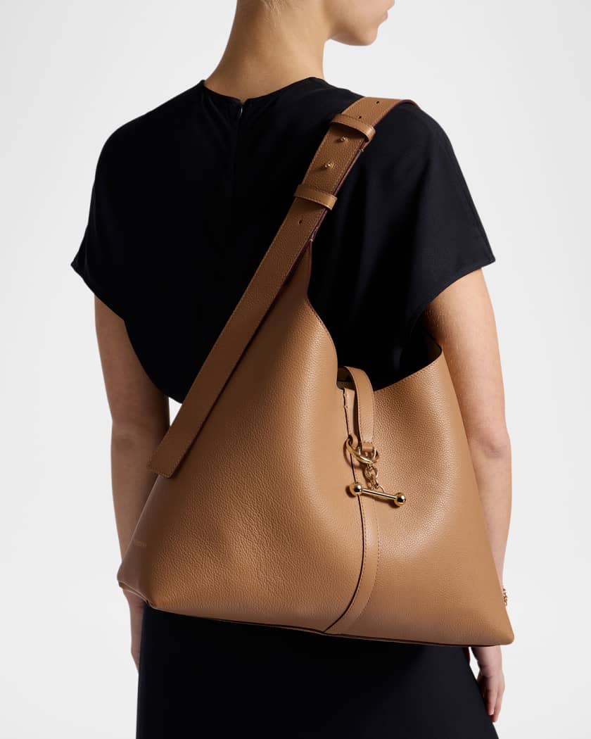 Kite Fine Grain Leather Toggle Hobo Bag