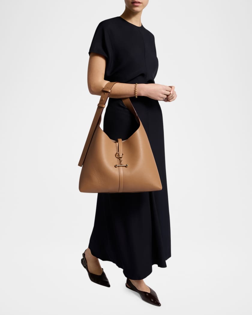 Kite Fine Grain Leather Toggle Hobo Bag