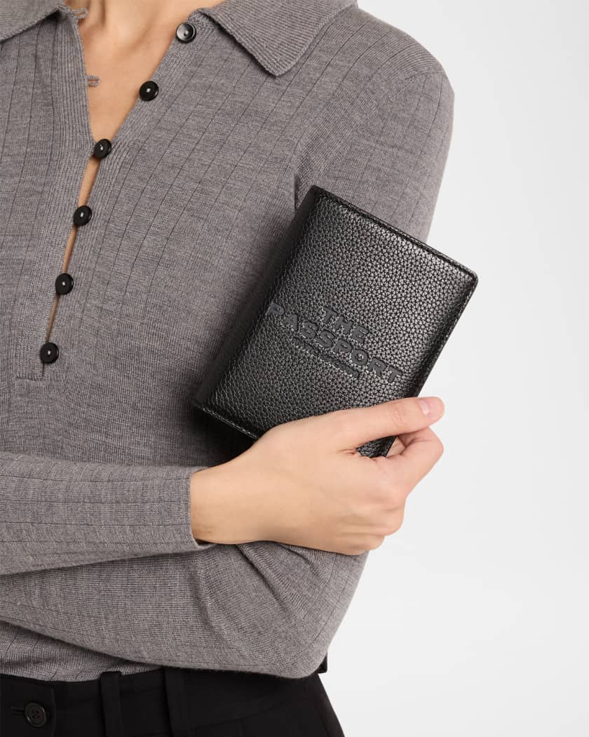 Pebble Leather Passport Holder