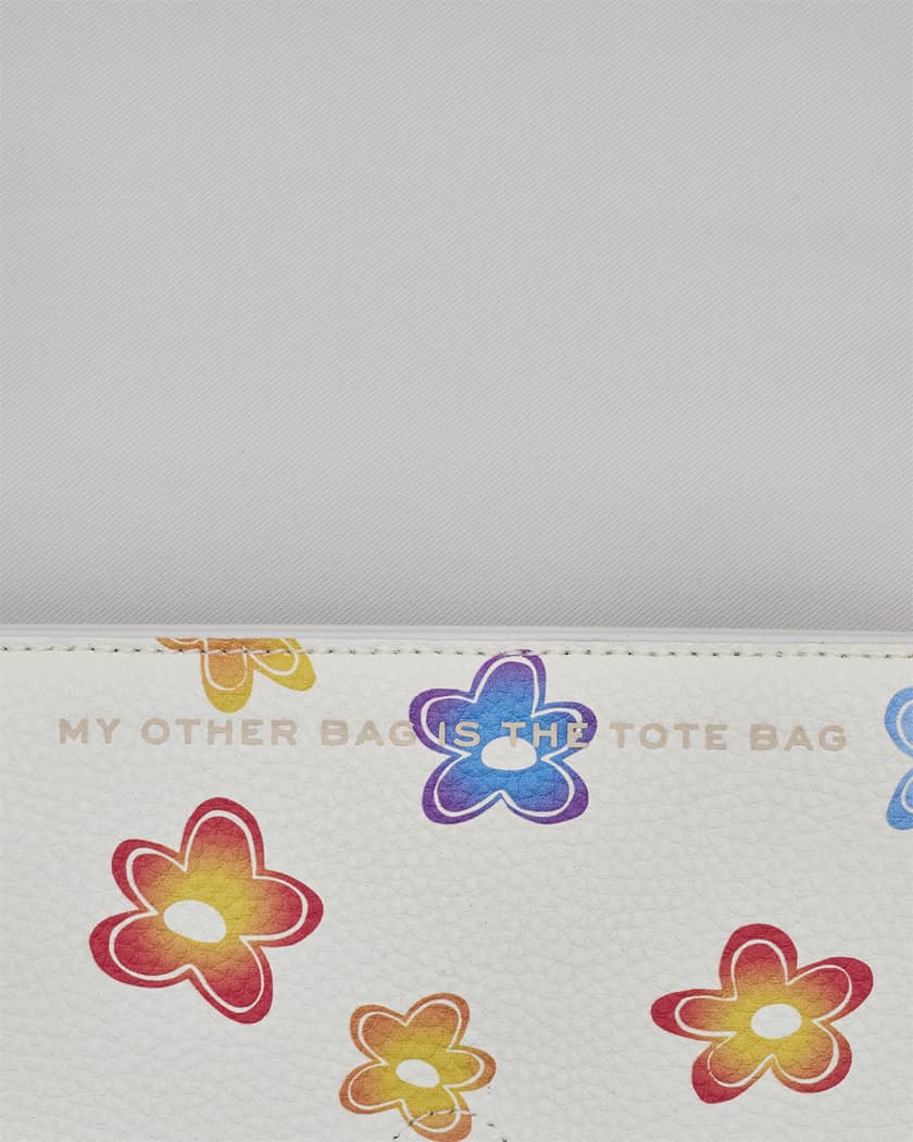 Wild Daisy-Print Leather Crossbody Bag