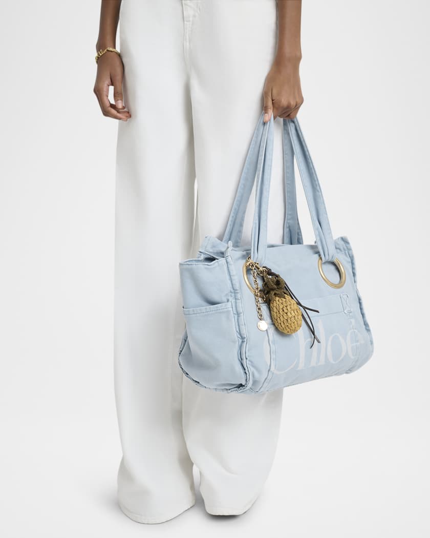 Plage Tote Bag in Washed Canvas 